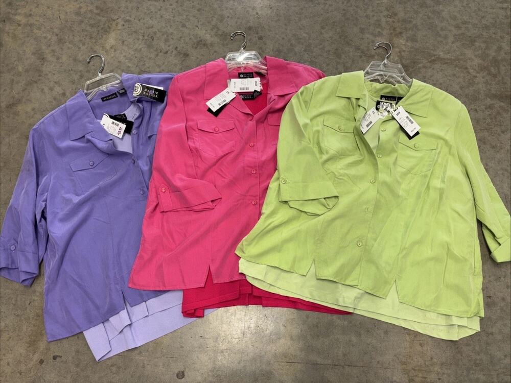 NWT Maggie Barnes 6 Piece Blouse Lot 2X GREAT DEAL!